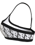 Τοπ Μαγιό Calvin Klein Bralette One shoulder-RP KW0KW01745-0K4 με allover λογότυπο MONOGRAM WHITE